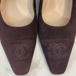 chanel black velvet shoes